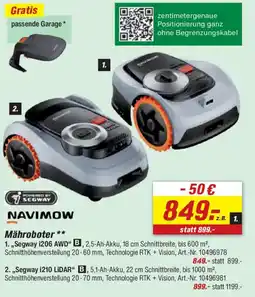 toom Baumarkt NAVIMOW Mähroboter Angebot