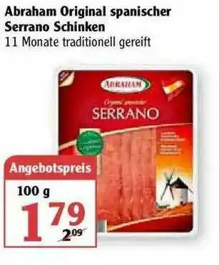 Globus Abraham Original Spanischer Serrano Schinken Angebot