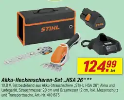 toom Baumarkt STIHL Akku-Heckenscheren-Set ,,HSA 26" Angebot