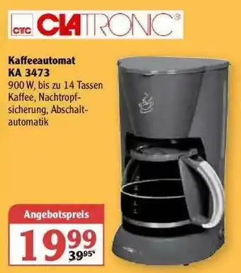 Globus Kaffeeautomat Ka 3473 Clatronic Angebot