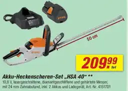 toom Baumarkt STIHL Akku-Heckenscheren-Set "HSA 40" Angebot