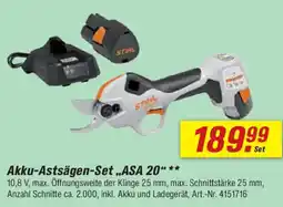 toom Baumarkt STIHL Akku-Astsägen-Set „ASA 20" Angebot