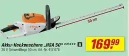 toom Baumarkt STIHL Akku-Heckenschere „HSA 50“ Angebot