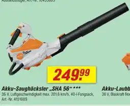 toom Baumarkt STIHL Akku-Saughäcksler „SHA 56" Angebot