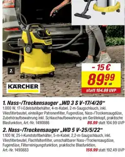 toom Baumarkt KARCHER 2. Nass-/Trockensauger,,WD 5 V-25/5/22" Angebot