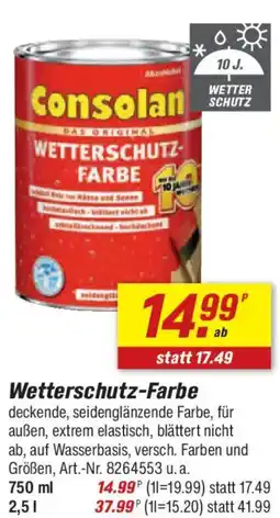 toom Baumarkt Consolan Wetterschutz-Farbe Angebot