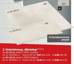 toom Baumarkt 3. Feinsteinzeug,,Workshop" Angebot