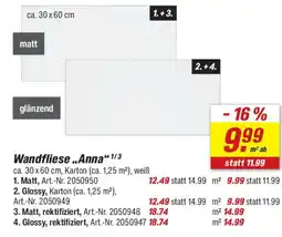 toom Baumarkt Wandfliese ,,Anna" Angebot