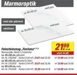 toom Baumarkt Feinsteinzeug ,,Fontana" Angebot