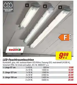 toom Baumarkt LED-Feuchtraumleuchten Angebot