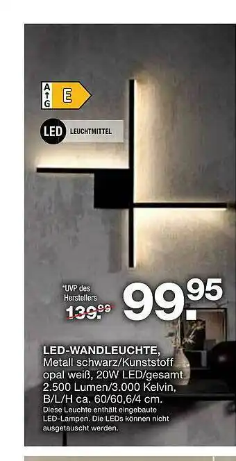 Möbel Wanninger Led-wandleuchte Angebot