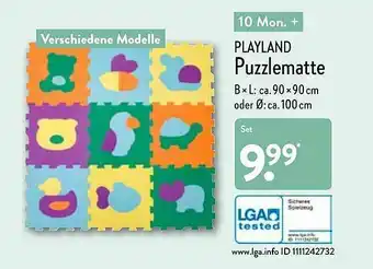 Aldi Nord Playland Puzzlematte Angebot