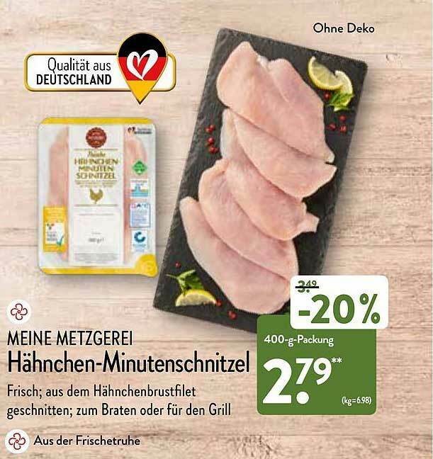 Hähnchen Minutenschnitzel Angebot bei Aldi Nord