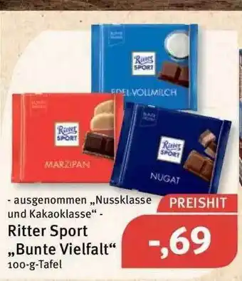 Feneberg Ritter Sport „bunte Vielfalt“ Angebot