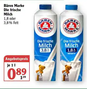 Globus Bären Marke Die Frische Milch Angebot