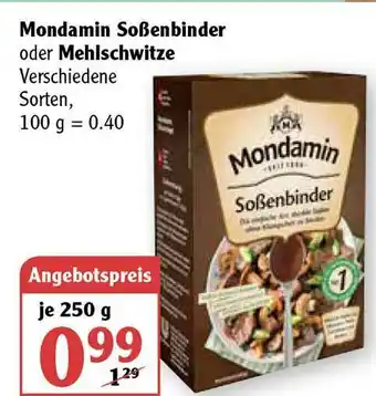 Globus Mondamin Soßenbinder Oder Mehlschwitze Angebot