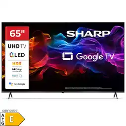 Netto Marken-Discount Sharp 65HP5265E 65 Zoll 4K Ultra HD QLED Google TV Fernseher Dolby Vision Atmos HDMI 2.1 Quantum Dot Angebot