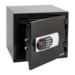 Netto Marken-Discount HMF Feuerfester Tresor mit Zahlenschloss 41,2 x 35,5 x 36,3 cm Schwarz Angebot