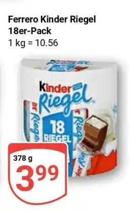 Globus Ferrero Kinder Riegel 18er-Pack Angebot