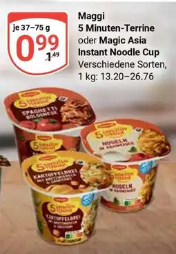 Globus Maggi 5 Minuten Terrine oder Magic Asia Instant Noodle Cup Angebot