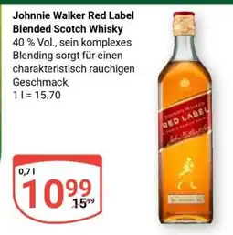 Globus JOHNNIE WALKER Red Label Blended Scotch Whisky Angebot