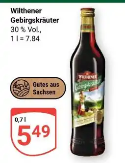 Globus WILTHENER Gebirgskräuter Angebot