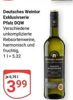 Globus Deutsches Weintor Exklusivserie Pfalz DQW Angebot