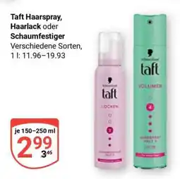 Globus taft Haarspray, Haarlack oder Schaumfestiger Angebot
