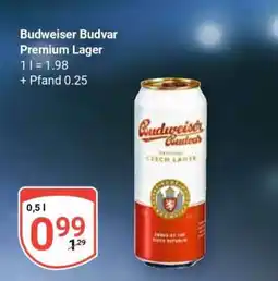 Globus Budweiser Budvar Premium Lager Angebot