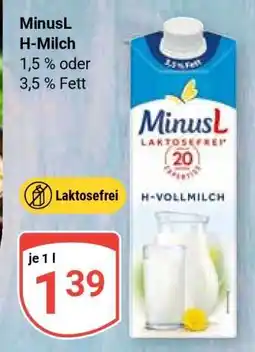 Globus MinusL H-Milch Angebot