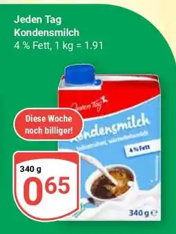 Globus Jeden Tag Kondensmilch Angebot