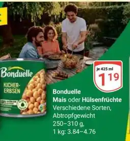 Globus Bonduelle Mais oder Hülsenfrüchte Angebot