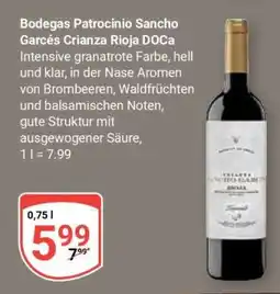 Globus Bodegas Patrocinio Sancho Garcés Crianza Rioja DOCa Angebot