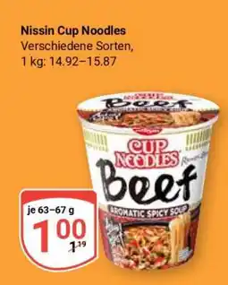 Globus NISSIN Cup Noodles Angebot