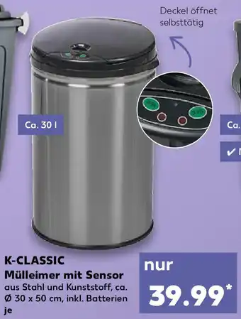 Kaufland K-Classic Mülleimer Mit Sensor Angebot