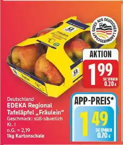 E-Center Edeka regional tafeläpfel 'fräulein' Angebot