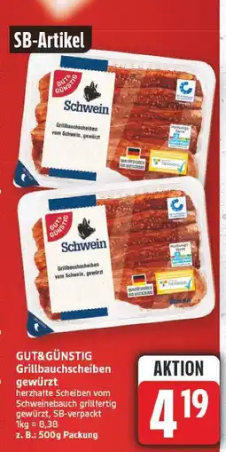 E-Center Gut&günstig grillbauchscheiben gewürzt Angebot