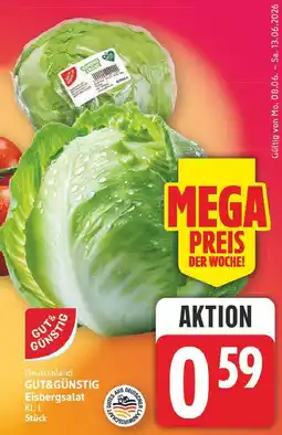 E-Center Gut&günstig eisbergsalat Angebot