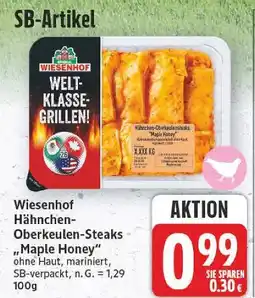 E-Center Wiesenhof hähnchen-oberkeulen-steaks maple honey Angebot