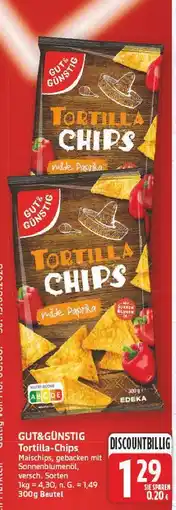 E-Center Gut&günstig tortilla-chips mild paprika Angebot