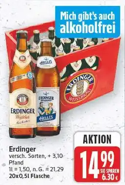 E-Center Erdinger weißbier Angebot