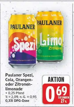 E-Center Paulaner spezi Angebot