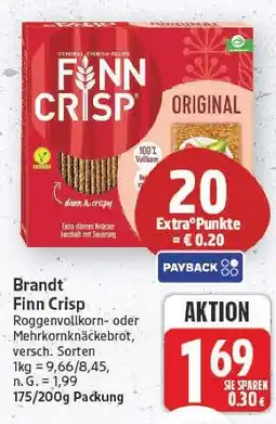 E-Center Brandt finn crisp roggenvollkornknäckebrot Angebot
