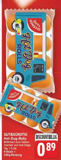 E-Center Gut&günstig hot-dog-rolls Angebot