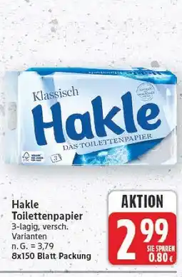 E-Center Hakle toilettenpapier klassisch Angebot