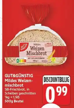 E-Center Gut&günstig mildes weizenmischbrot Angebot