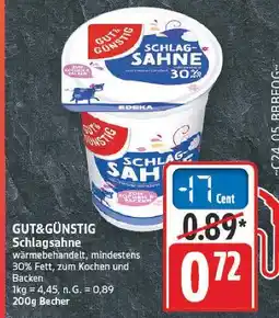 E-Center Gut&günstig schlagsahne Angebot