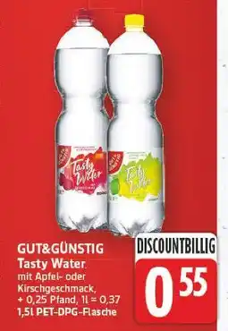 E-Center Gut&günstig tasty water apfelgeschmack Angebot
