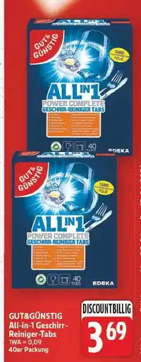 E-Center Gut&günstig all-in-1 geschirr-reiniger-tabs Angebot