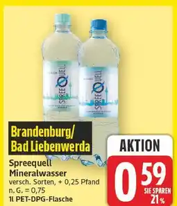 E-Center Spreequell mineralwasser Angebot